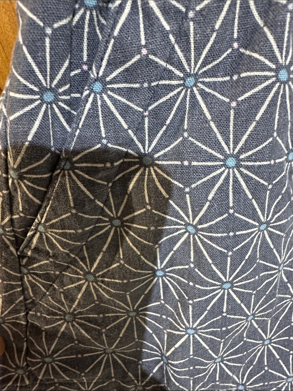 a new day Blue Geometric Paperbag-Waist Shorts with Tie - Picture 3 of 5